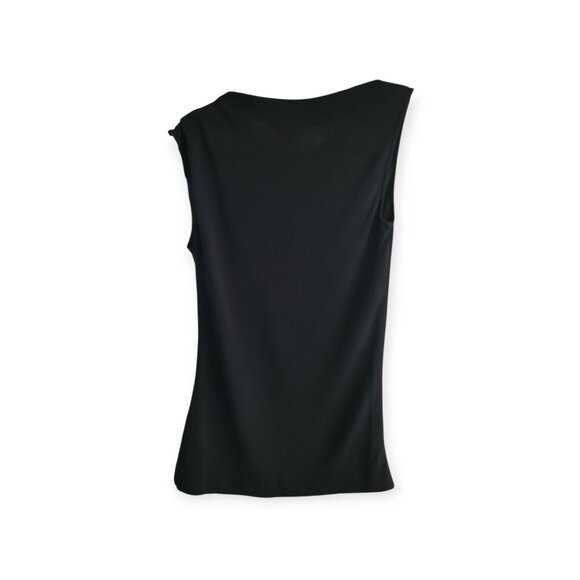 Reiss Sleeveless Black Top with Asymmetrical Zip S - Picture 2 of 8
